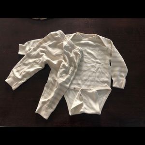 Lightly warn Patagonia onsie with matching pants